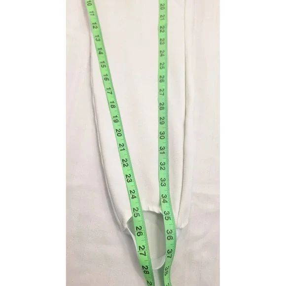 Boston Proper Women White Stirrup Tapered High Waist Pants Size Large - Picture 7 of 7